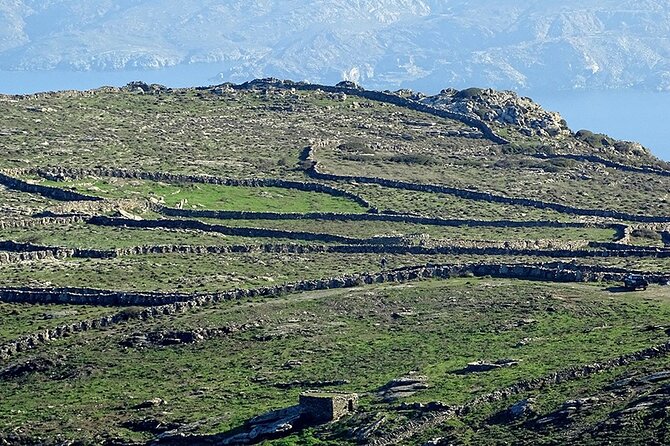10-Day Inn-to-Inn Self-Guided Trekking Holiday Andros Trail - Cyclades - Day 3: Agios Petros Tower and the bay at Batsi