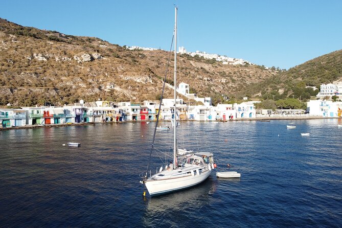 2-Day Private Sailing Tour around Milos, Kimolos and Polyaigos - Klima begins the first day with a scenic coastal stop