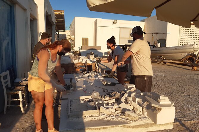 3-Hour Marble Workshop Creating your own Souvenir out of ( Paros ) Marble - What the setting adds to the class