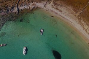 3 hour private cruise: DELOS - RHENIA - Ornos Dock to Delos: Fast Getting-Out-There, Sea-Level Views