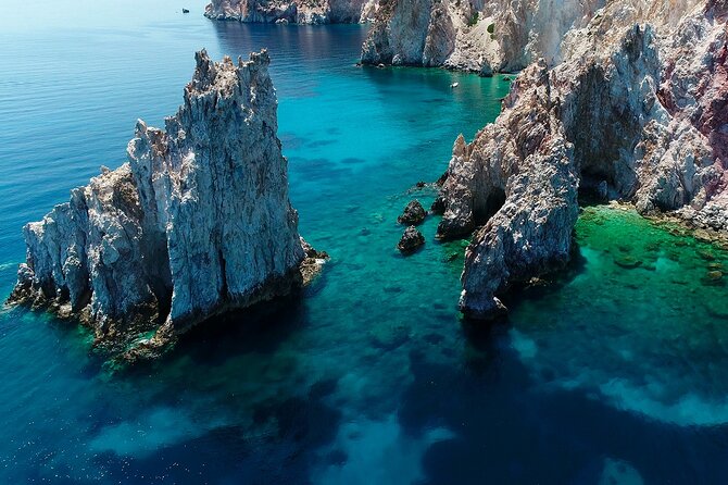 4-Hour Private Visit in Poliegos Island - Kalogeroi, with pale stones and rough-edged rock