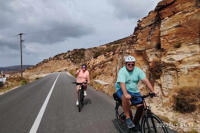 5 -6 Hour Private Chora E-Bike Tours - Starting in Chora with an easy downhill stretch