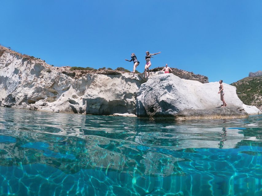 Adamantas: Milos Sightseeing Sailboat Cruise - The final bay at Agios Dimitrios: last swim with big views