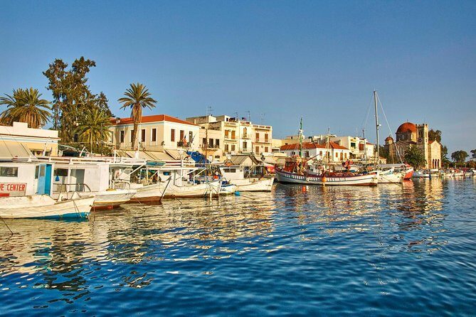 Aegina town walking tour - Meeting at the harbor: Saint Nikolas and the pier perspective