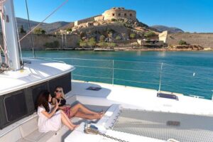 Ag. Nikolaos Catamaran to Spinalonga - Gourmet Meal & Water Toys - Spinalonga to Kolokithia: when the water toys take over