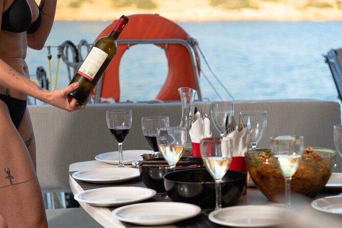 Ag.Nikolaos: Catamaran Trip with Sushi, Drinks, & Water Toys - Spinalonga from every angle: history you can see, not just read