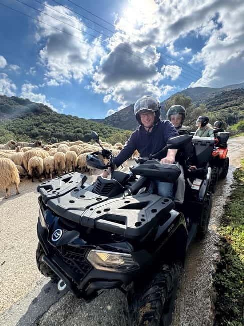Ag. Pelagia: Nature Quad Tour & Village visit - The first ride: sea views and a dusty cliff path