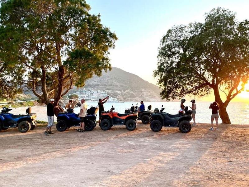 Agia Pelagia: Sunset or Morning Quad Tour & Ghost Town Visit - Getting Oriented Near Blue Bay: ELA Quad Safari Start Point