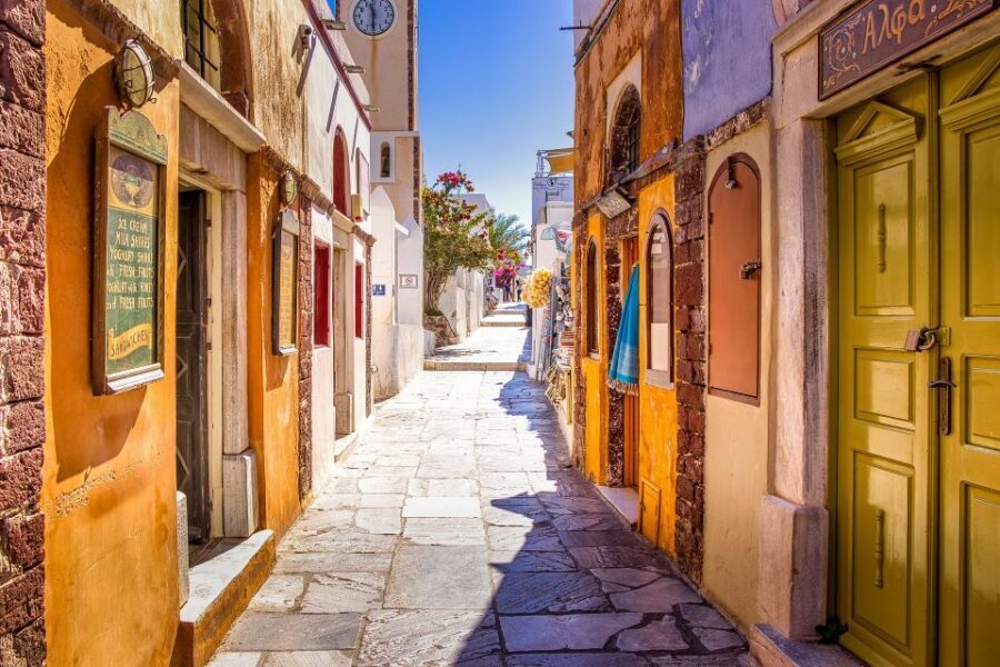 Agios Nikolaos-Elounda-Ierapetra: Santorini Day Tour Cruise - Fira free time and the caldera edge walk