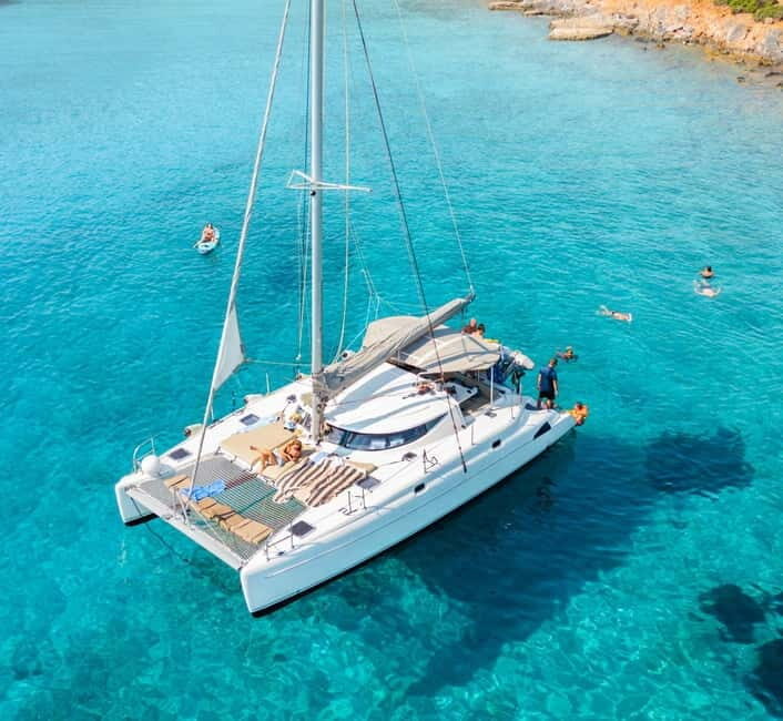 Agios Nikolaos: Spinalonga and Kolokytha Catamaran with Meal - Agios Nikolaos Marina: the easy start before the blue sea