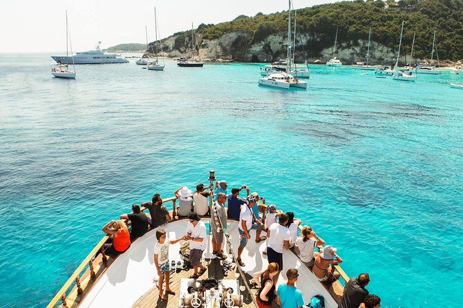 All Day Cruise - Paxos and Antipaxos Islands with Blue Caves - Paxi and Gaios: town time plus WWII submarine cave trivia