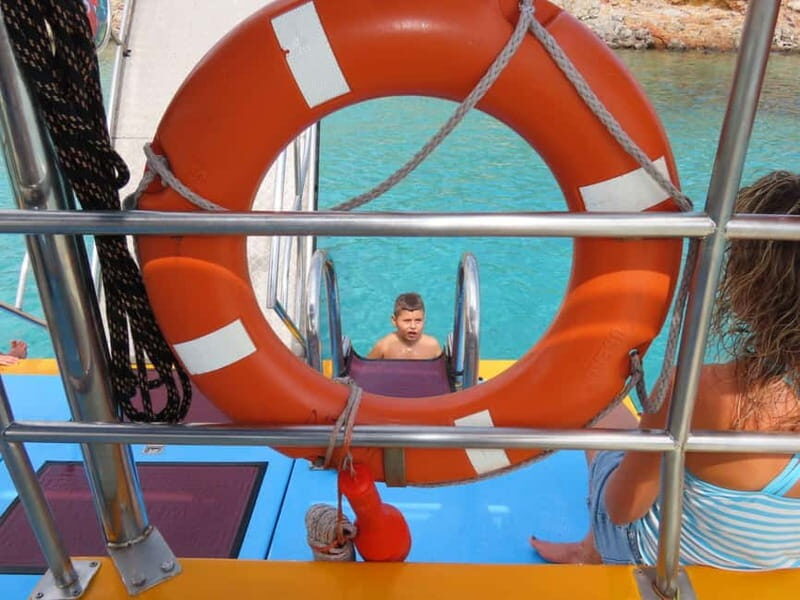 An Aegean Sea Adventure on Glass-Bottom Speedboat Dory! - Pserimos stop: a real swim break with snorkeling time