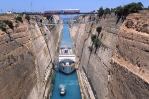 An exciting exploration of Peloponnese at ancient Corinth, Mycenae and Nafplio - Corinth Canal: a 2000-year dream in 6.4 kilometers