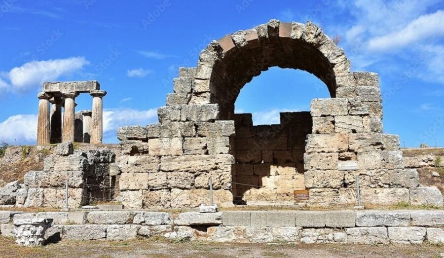 Ancient Corinth Self-Guided Tour with 3D & Audio (No Ticket) - The Bema area and the 360 panoramas