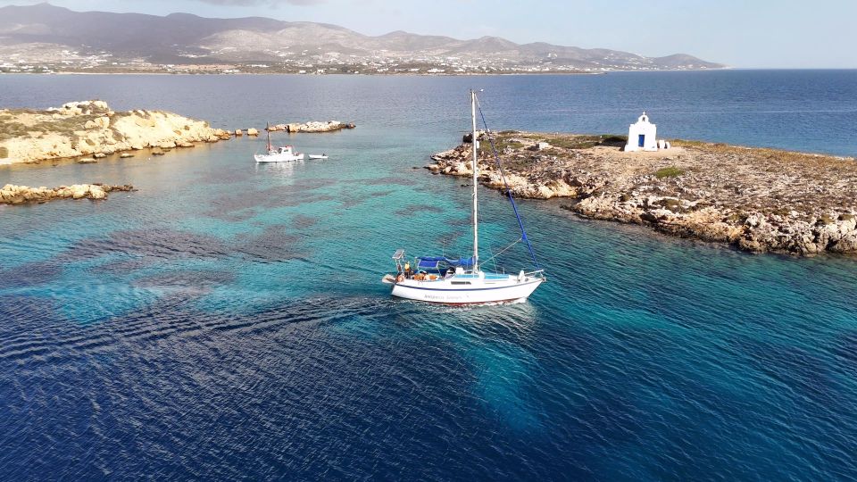 Antiparos: Private Half-Day Cruise with Swim Stops - Food and drinks on board