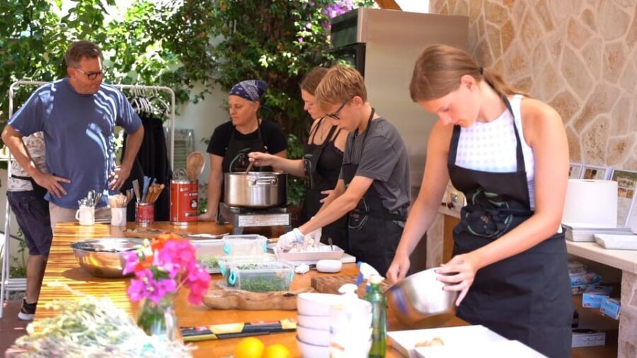 Argassi: Zakynthian Culture & Greek Cooking Class with Lunch - Entering The Green Frog Kitchen In Argassi