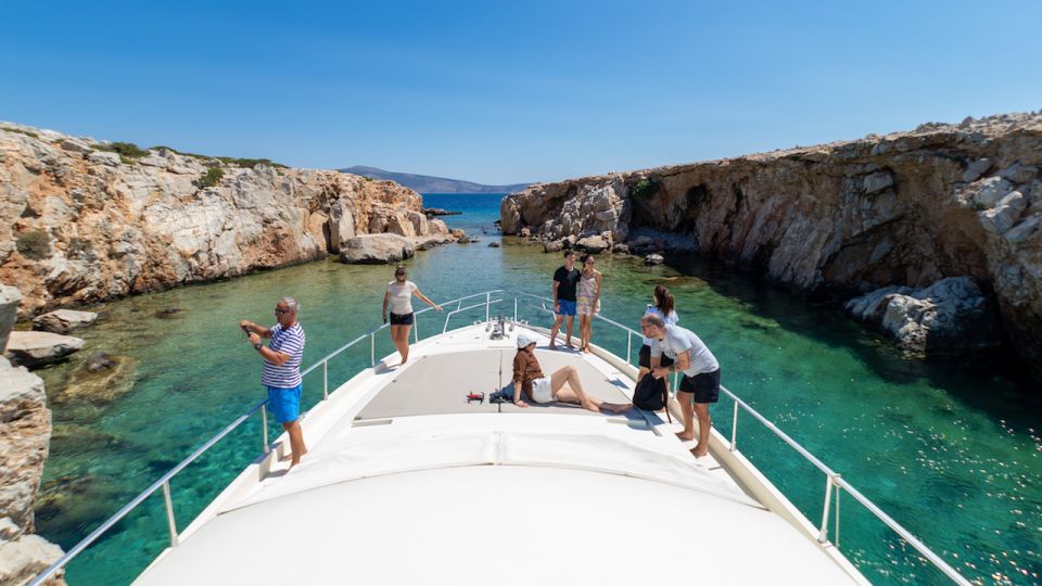 Astypalea: Day Cruise to Koutsomitis & Kounoupes with Lunch - Koutsomiti and the clearest swimming water