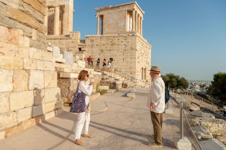 Athens: Acropolis FULLY PRIVATE Tour with Licensed Guide - Propylaea and the Temple of Athena Nike: symbols you can spot
