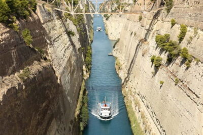 Athens: Ancient Corinth and Canal Shore Excursion - Leaving Piraeus and crossing toward the Peloponnese
