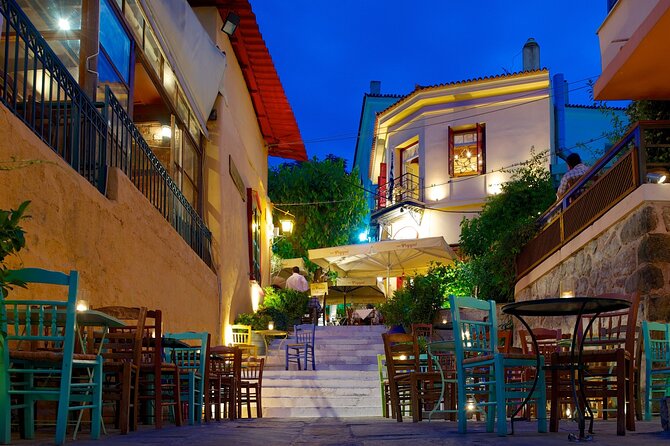 Athens by night - Passing Hadrian’s Library into Plaka