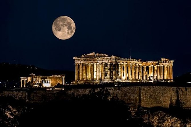 Athens By Night Driving Tour (Highlights) , and Dinner time - Athens after dark, from ancient stones to city lights