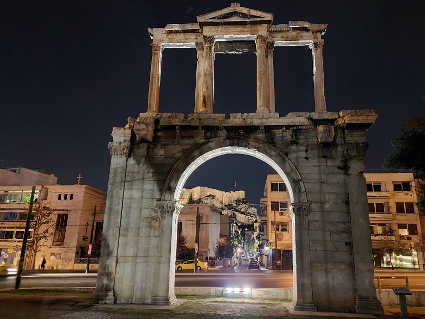 Athens: City Highlights Nighttime Walking Tour in Spanish - Meeting at the National Library: Start Where the City Looks Grand