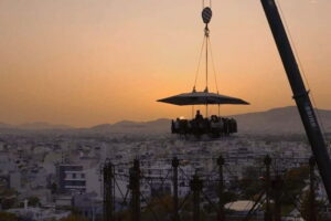 Athens: Dinner in the Sky Experience - From Technopolis Park to the sky: how the timing works