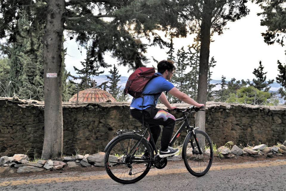 Athens: Electric Bicycle Tour to Mount Hymettus - Reaching the summit and reading Athens from above