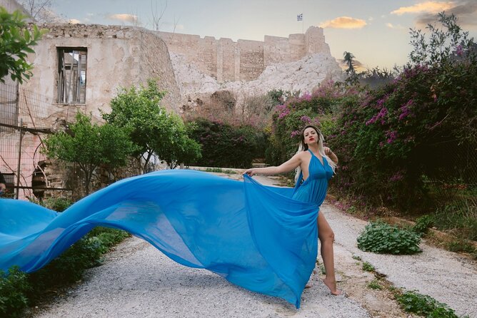 Athens Flying Dress Photo Shoot with a Professional Photographer - Walking through Athens with a photographer