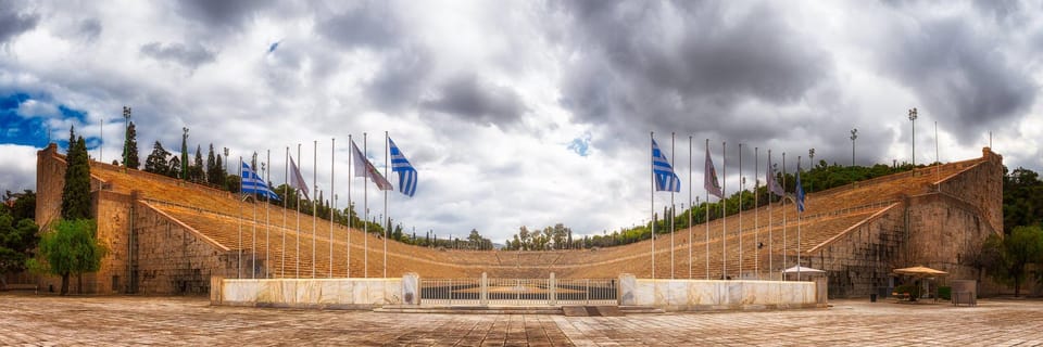 Athens Full Day Private Tour with Acropolis & Museum Tickets - Marble athletes at the Panathenaic Stadium