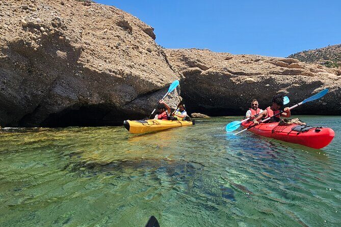 Athens: Kayak and Snorkeling at Caves and Hidden Beaches - Following an Easy Kayak Route (With Guides Like Dimitris and Mike)