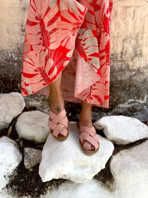 Athens: Make your own Leather Sandals Workshop - Design choices: patterns, straps, and leather colors you control