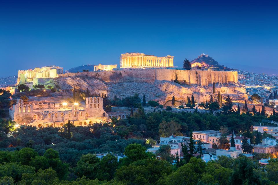 "Athens Night Experience - 4Hours" - The university buildings from the car
