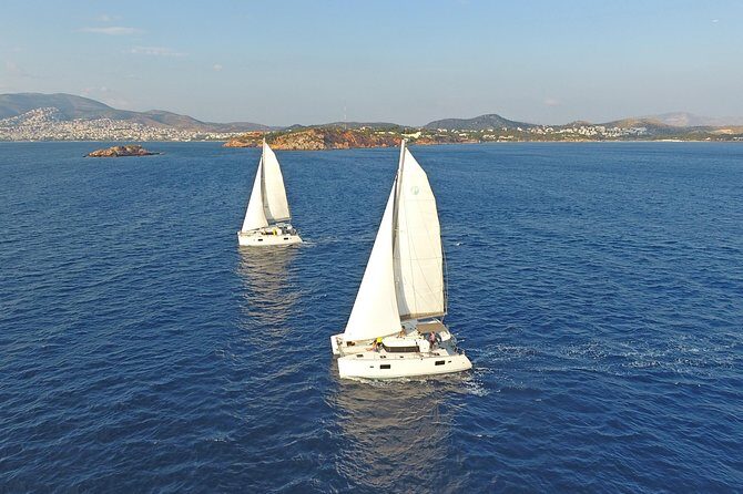 Athens Private Luxury Catamaran Cruise with Traditional Greek Meal and BBQ - The first sailing segment: Riviera views plus your first cool-off