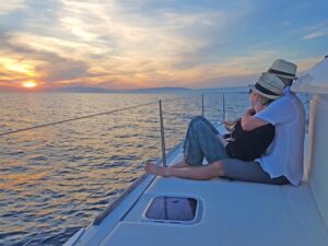 Athens: Riviera Catamaran Cruise with Meal and Drinks - First hour onboard: towels, goggles, and finding your sun spot