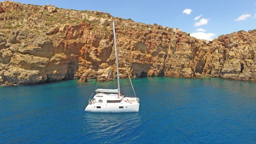 Athens: Riviera Catamaran Cruise with Meal and Drinks - Swim stops that feel easy: goggles help and conditions matter