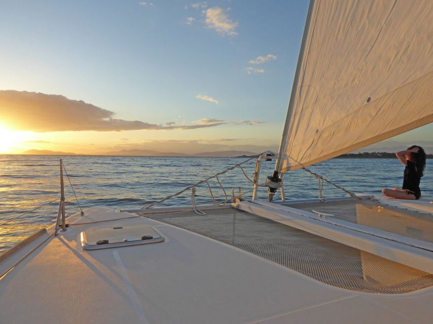 Athens Riviera: Half-Day Private Catamaran Cruise - First swimming stop near Voula