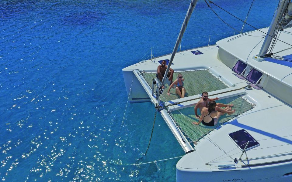 Athens Riviera: Half-Day Private Catamaran Cruise - Vouliagmeni brings the meal and second swim