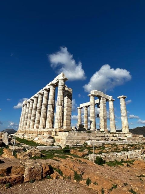 Athens: Sounio Poseidon Temple Athens Riviera Trip, Swimming - Temple of Poseidon at Cape Sounion: Doric drama above the Aegean