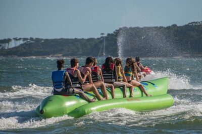 Banana Watersport Activity on the Beach at Rethymno - The safety briefing comes first