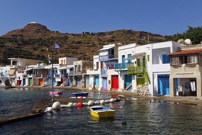 Best of Milos and Poliegos Catamaran snorkelling Cruise with BBQ - Old sulfur mines by boat: a remote Milos moment, minus the crowds
