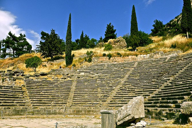 BEST PRIVATE TOUR TO DELPHI: Delphi Arachova Hosios Monastary - Walking through the sanctuary of Delphi