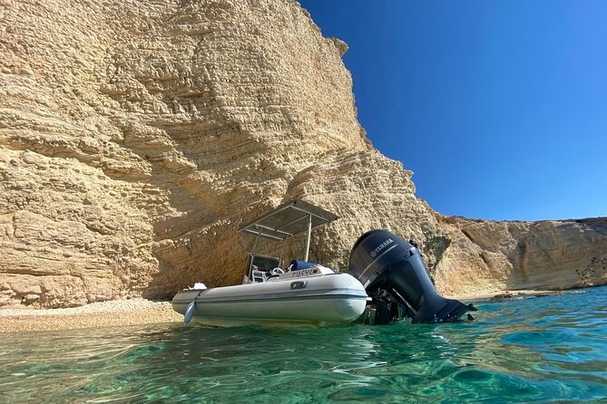 Blue Lagoon RIB Boat Tour Paros - San Georgio and Despotico at the end