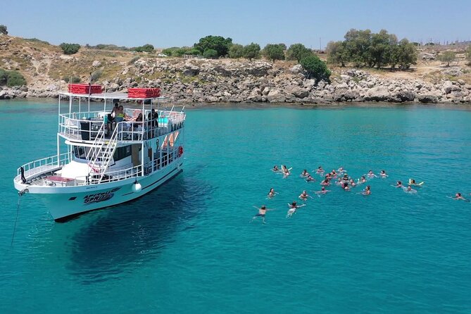 Boat Cruise in Lindos with Swim Stops & Meal Deal - Tambakio and the first stretch of coast