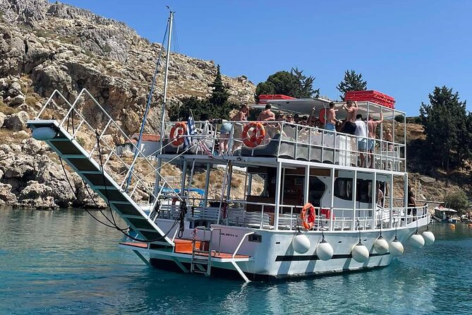 Boat Cruise in Lindos with Swim Stops & Meal Deal - Stegna and the Archangelos caves
