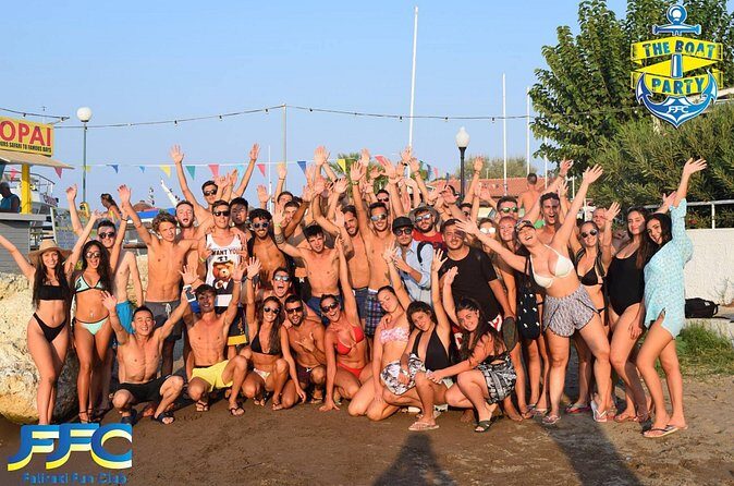 Boat Party Cruise with Live DJ - Traganou Caves Swim Stop: A Different Kind of Water Break