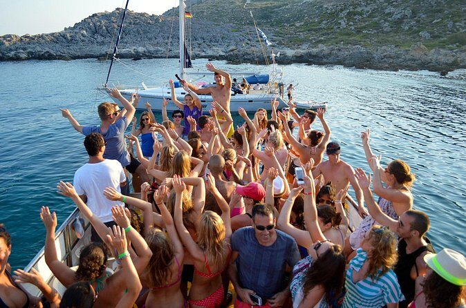Boat Party Cruise with Live DJ - Faliraki Beach Finale: DJ Loud, Top-Deck Jumps, and BBQ Lunch Time