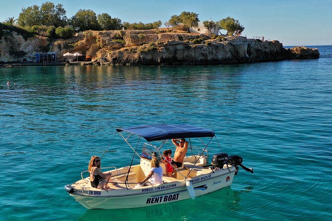 BOAT RENTAL per Hour from Hersonissos Crete - Sunset, swimming, and what to bring