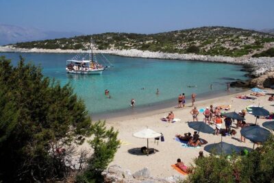 Boat Trip and BBQ from Samos - Reaching Samiopoula Island