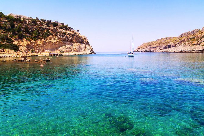 Boat Trip to Anthony Quinn, Kallithea & Traganou Bays - The Boat Setup: Bean Bags, Music, and Real Time to Swim